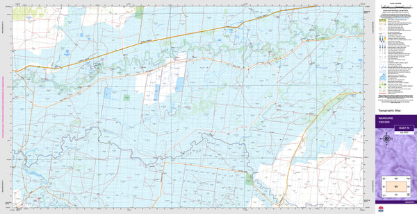 Wanourie 8437-N Topographic Map 1:50k