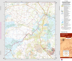 Lightning Ridge 8439 Topographic Map 1:100k