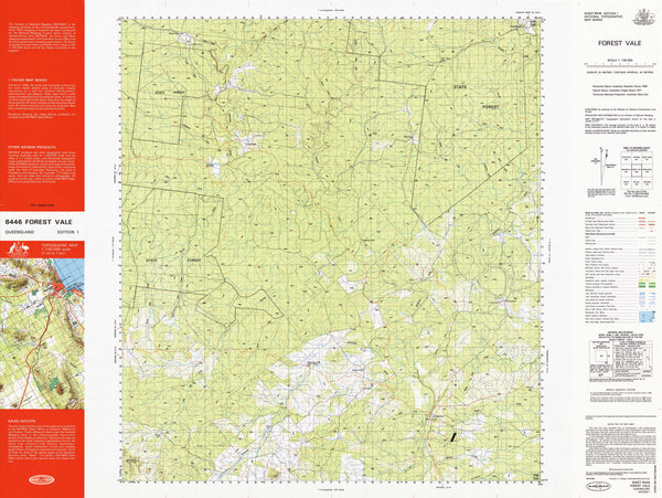 8446 Forest Vale 1:100k Topographic Map