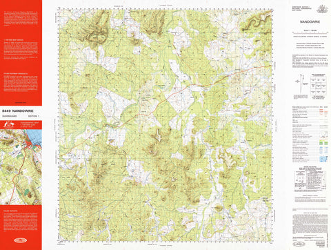 8449 Nandowrie 1:100k Topographic Map