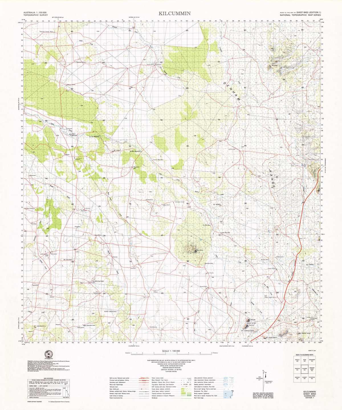 8453 Kilcummin 1:100k Topographic Map | Mapworld