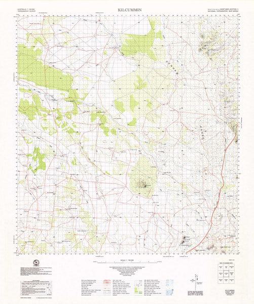 8453 Kilcummin 1:100k Topographic Map