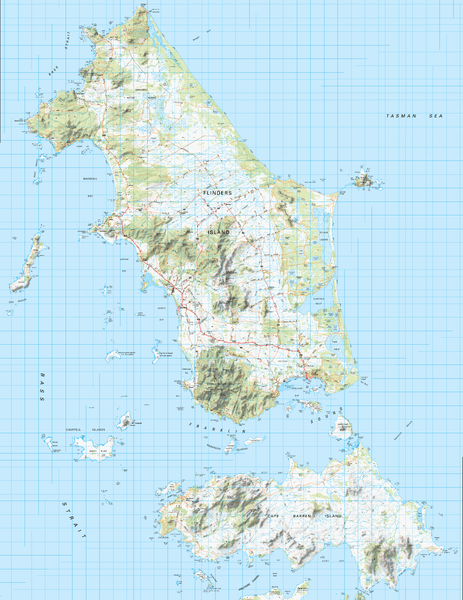 Flinders Island 1:100000 Topographic Map 8517 – Tasmania