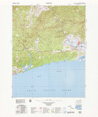 8522 Orbost 1:100k Topographic Map