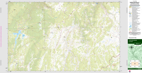 Toolong Range 8525-1N Topographic Map 1:25k