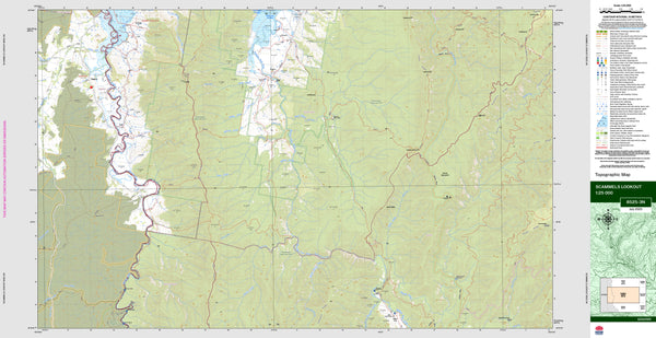 Scammells Lookout 8525-3N Topographic Map 1:25k