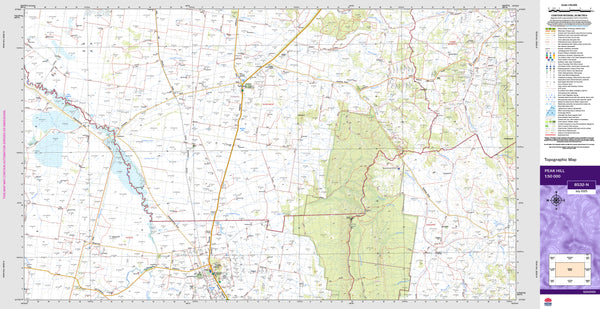 Peak Hill 8532-N Topographic Map 1:50k