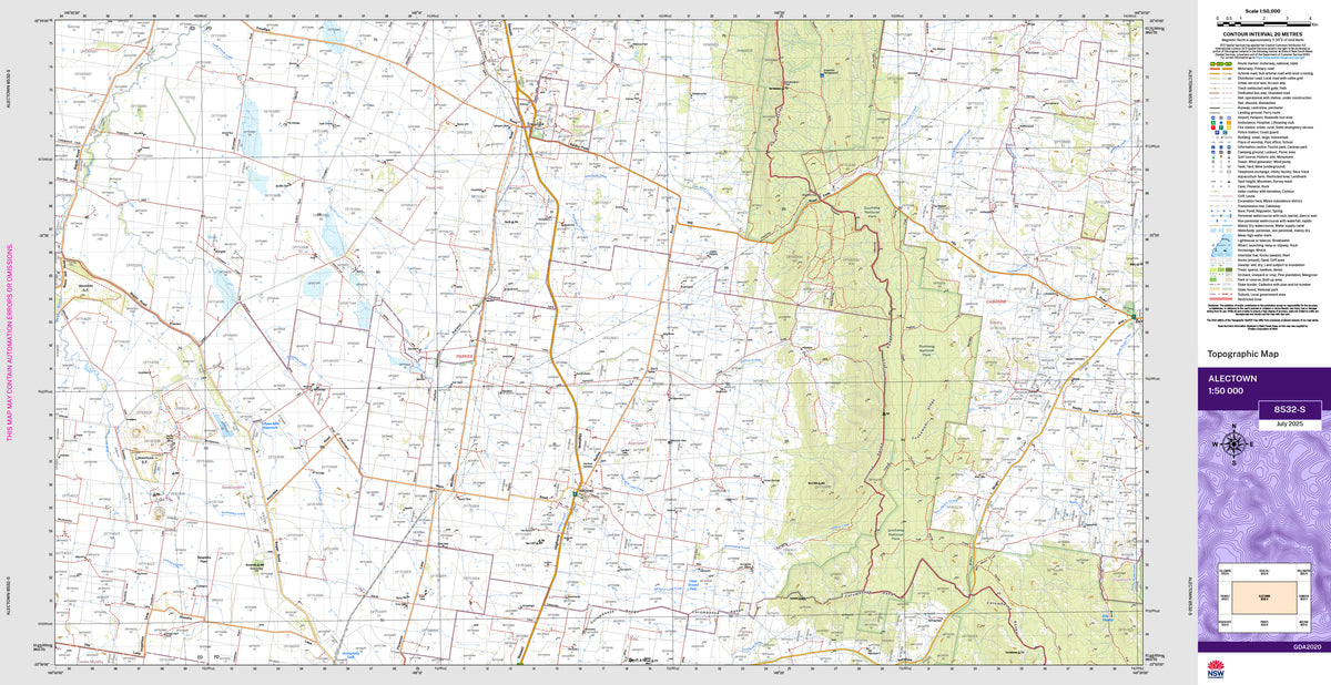 Alectown 8532-S Topographic Map 1:50k | Mapworld
