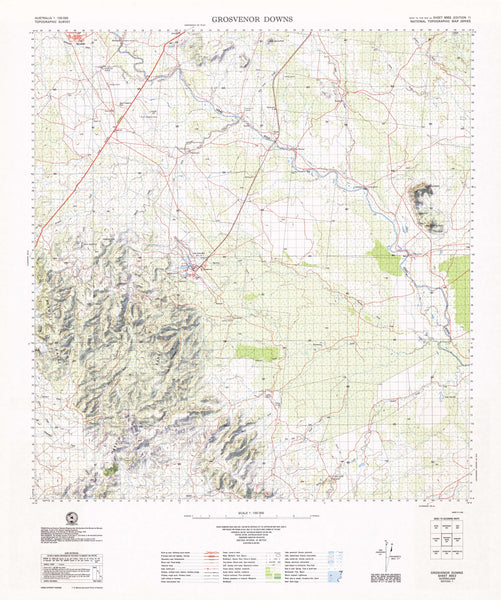 8553 Grosvenor Downs 1:100k Topographic Map