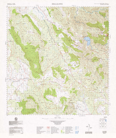8555 Hillalong 1:100k Topographic Map