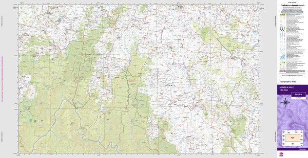 Numbla Vale 8624-N Topographic Map 1:50k