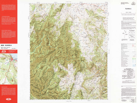 8624 Numbla 1:100k Topographic Map