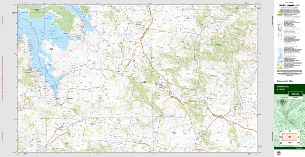 Wambrook 8625-1S Topographic Map 1:25k