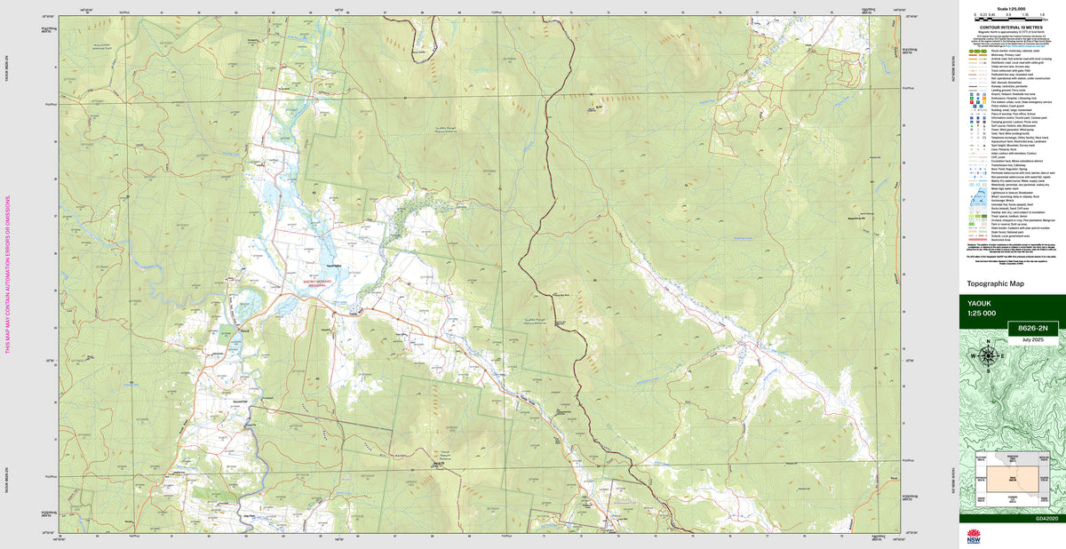 Yaouk 8626-2N Topographic Map 1:25k | Mapworld