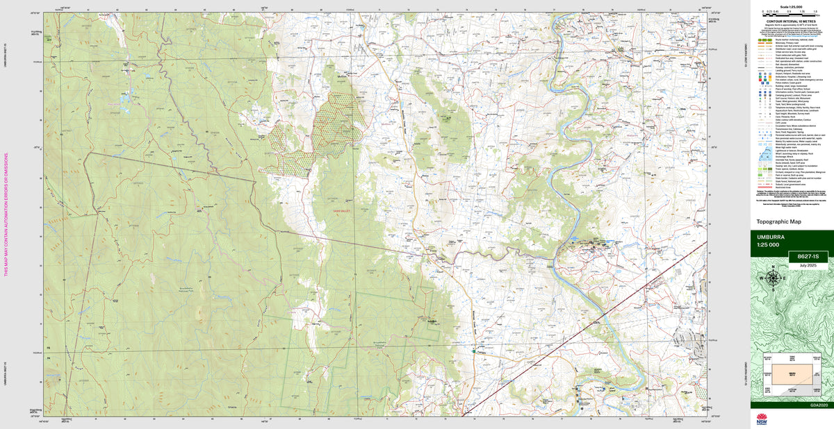 Umburra 8627-1S Topographic Map 1:25k | Mapworld
