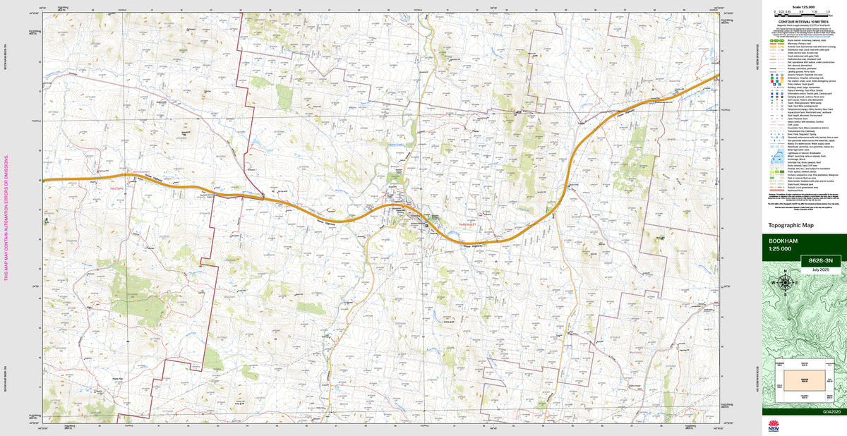 Bookham 8628-3N Topographic Map 1:25k | Mapworld