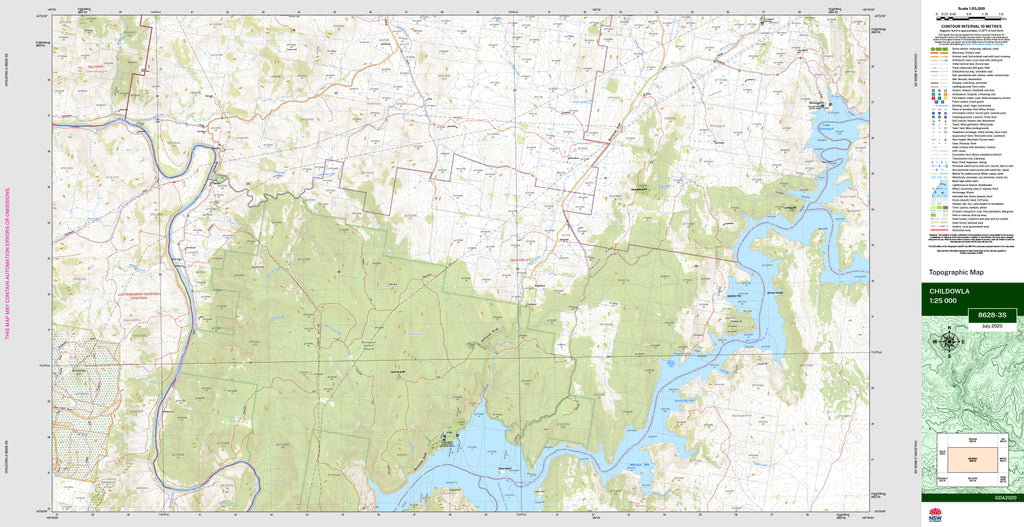 Childowla 8628-3S Topographic Map 1:25k | Mapworld