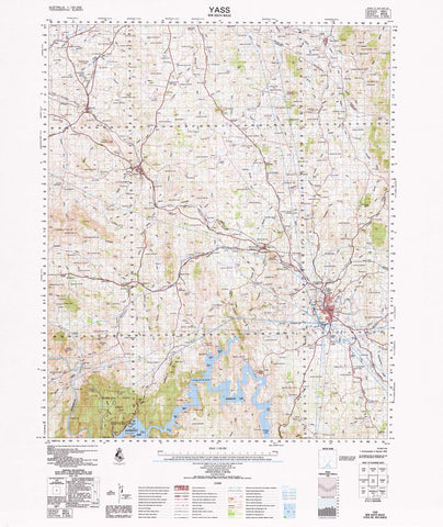 8628 Yass 1:100k Topographic Map