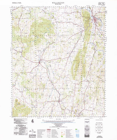 8632 Wellington 1:100k Topographic Map