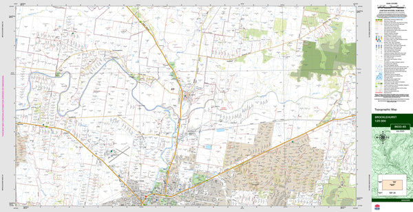 Brocklehurst 8633-4S Topographic Map 1:25k