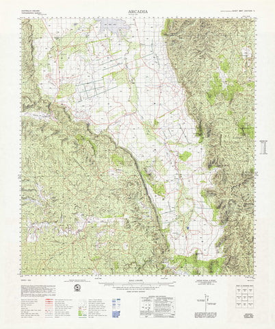 8647 Arcadia 1:100k Topographic Map