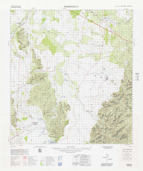 8648 Warrinilla 1:100k Topographic Map