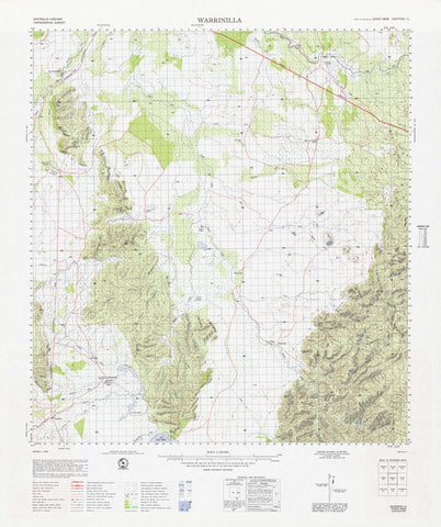8648 Warrinilla 1:100k Topographic Map