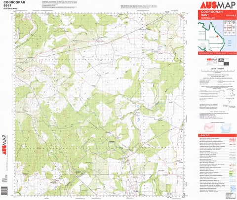8651 Cooroorah 1:100k Topographic Map