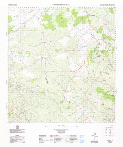 8652 Windeyers Hill 1:100k Topographic Map