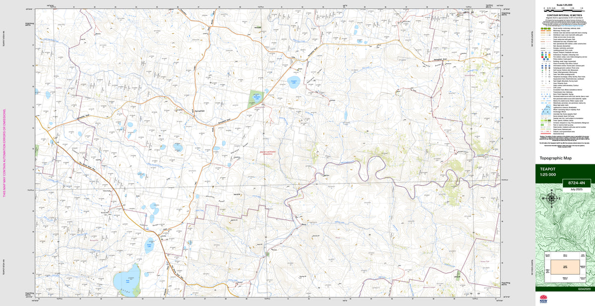 Teapot 8724-4N Topographic Map 1:25k | Mapworld