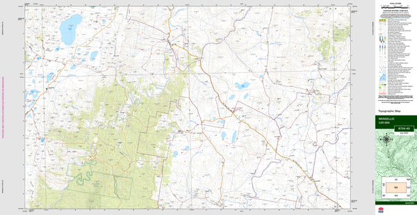 Wangellic 8724-4S Topographic Map 1:25k