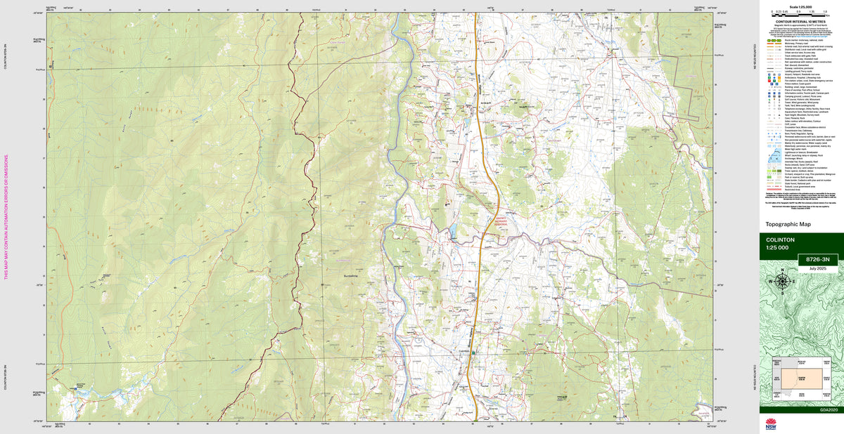 Colinton 8726-3N Topographic Map 1:25k | Mapworld