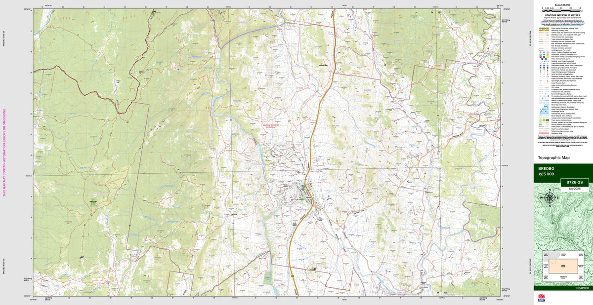 Bredbo 8726-3S Topographic Map 1:25k | Mapworld