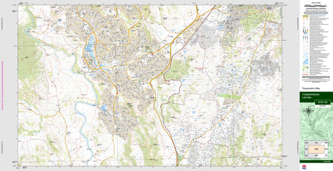 Tuggeranong 8727-3S Topographic Map 1:25k