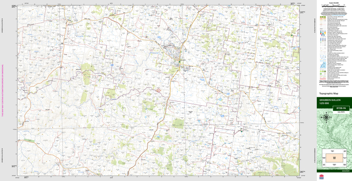 Grabben Gullen 8728-1N Topographic Map 1:25k | Mapworld