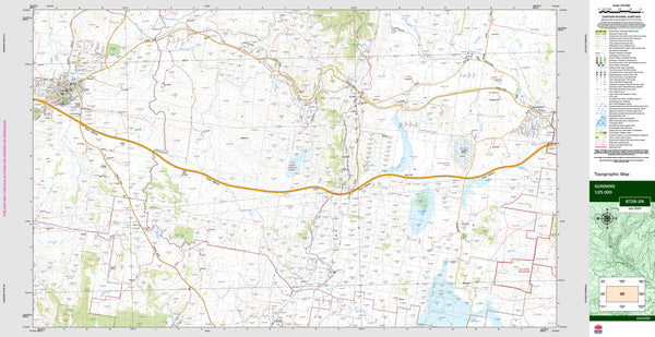 Gunning 8728-2N Topographic Map 1:25k