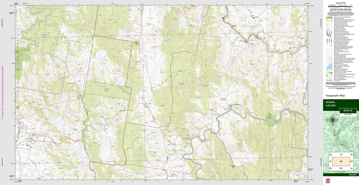 Gowan 8731-1S Topographic Map 1:25k | Mapworld