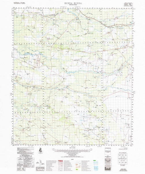 8738 Bunna Bunna 1:100k Topographic Map