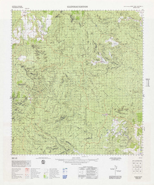 8747 Glenhaughton 1:100k Topographic Map