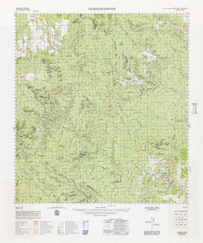 8747 Glenhaughton 1:100k Topographic Map