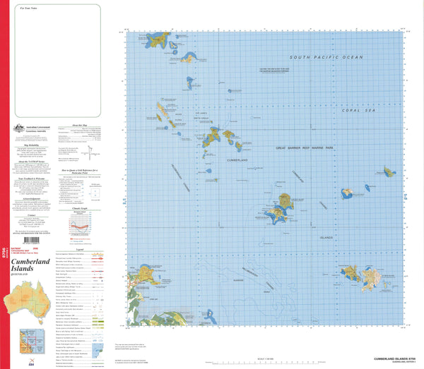 8756 Cumberland Islands 1:100k Topographic Map