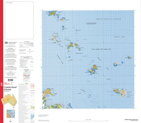 8756 Cumberland Islands 1:100k Topographic Map