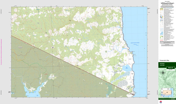 Nadgee 8823-2S Topographic Map 1:25k