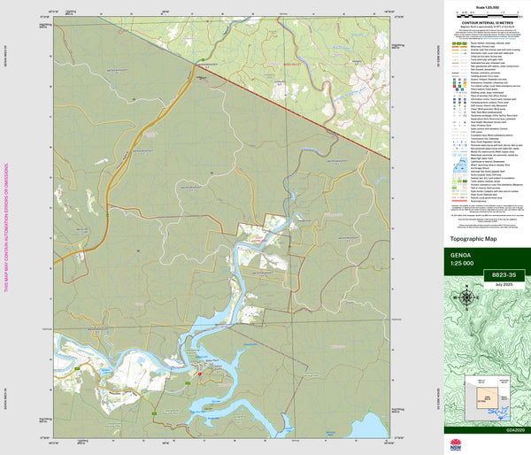 Genoa 8823-3S Topographic Map 1:25k