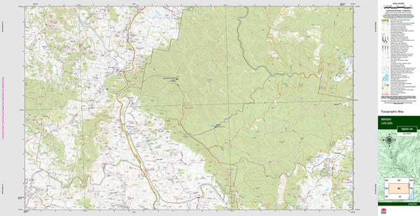 Brogo 8824-1N Topographic Map 1:25k