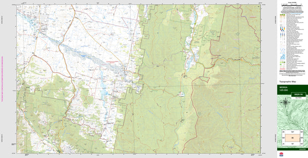 Monga 8826-1N Topographic Map 1:25k