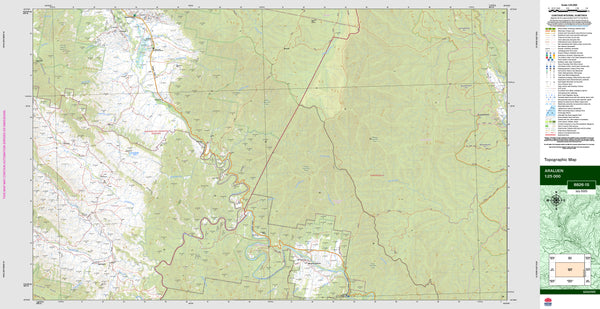 Araluen 8826-1S Topographic Map 1:25k
