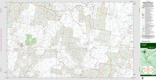 Burraga 8830-3S Topographic Map 1:25k