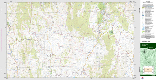 Wattle Flat 8831-4S Topographic Map 1:25k