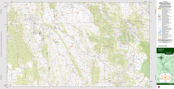 Windeyer 8832-3N Topographic Map 1:25k